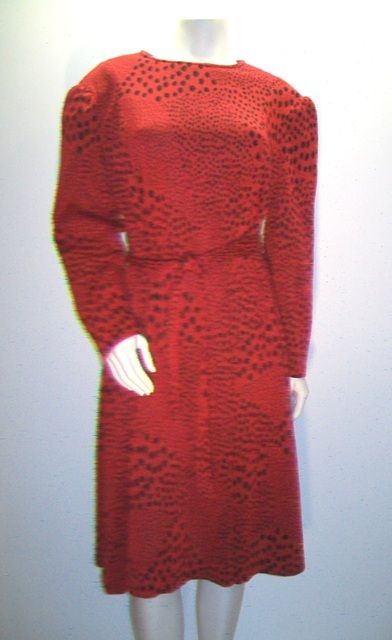 red jersey knit dress